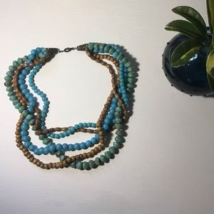 Layered beaded boho necklace